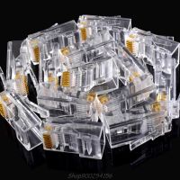 XHLXH 50/100/200pcs Unshielded Cable Head Crystal Head Ethernet Terminals Cat5 CAT5e Connector Rj45 Plug Net Network Modular Plug