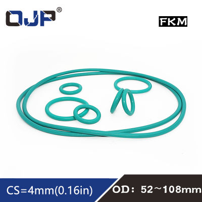 【2023】Rubber Ring Green FKM O ring Seal 4mm Thickness OD8mm Rubber O-Ring Seal Gasket Ring Washer