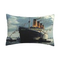 【DT】 hot  Titanic On Ocean   Oil Based Paint Pillow Case 20x30 50*75 Sofa Bedroom Berlin Airport Berlin Brandenburg Baggage Tag Luggage