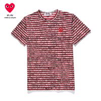 แฟชั่นร้านค้าอย่างเป็นทางการ CDG เล่นเสื้อยืดสำหรับผู้ชายและผู้หญิงลาย Graffiti คู่ COMME des GARCONS เสื้อผ้าฝ้ายแขนสั้นผู้หญิงเสื้อยืดผู้หญิงหลวม ๆ