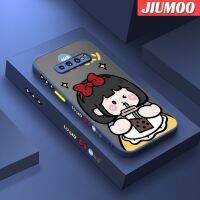 JIUMOO เคสปลอกสำหรับ Samsung กาแล็คซี่ S10 4G S10บวก S10ไลท์ลายการ์ตูนเด็กผู้หญิงดีไซน์ใหม่ขอบสี่เหลี่ยมด้านข้างบางกันกระแทกมีน้ำค้างแข็งโปร่งใสแข็งเคสมือถือปลอกซิลิโคนคลุมทั้งหมดเคสนิ่มสำหรับปกป้องกล้อง