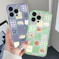 เคสสำหรับ12i Infinix X6511โน๊ต12 G96 10S 11S 10i สมาร์ท6 HD X657B X6512ลายสก๊อตกระต่ายหมีขอบสี่เหลี่ยมเคสป้องกันเลนส์เต็ม