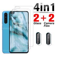 4 in 1 Tempered Glass For OnePlus Nord Screen Protector Full Cover Camera Lens Film For One Plus Nord AC2001,AC2003 8T N10 Glass