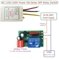 บอร์ดสวิตซ์ตั้งเวลาตัดไฟฉุกเฉินแบบปรับได้,AC110V เปิดปิดอัตโนมัติรีเลย์220V