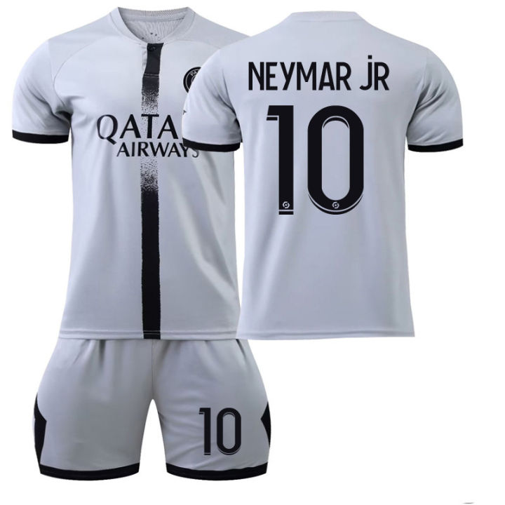 22-23-paris-away-grey-no-30-messi-jersey-no-7-mbape-10-neymar-football-suit