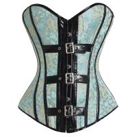 【LZ】▣✷☸  Corpete gótico feminino brocado fivela burlesco lingerie steampunk espartilho fecho frontal renda up corpete corseletes