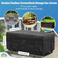 420D Oxford Waterproof Outdoor Patio Garden Furniture Covers Rain Snow Chair Covers PU Coating Anti-UV Table Chair Dust Proof