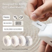 AIMO Thermal Printing Label Paper Roll for Q30 Label Maker Thermal Printer Continuous Adhesive Tag Waterproof Oil Proof Barcode