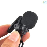 ☁External Clip-on Lapel Microphone 3.5mm Jack Highly Sensitive Phone MIC Handsfree Wired Condenser Mic for Teaching Speeching Black