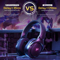 Gaming Music Headsets ชุดหูฟังไร้สาย Gamer พร้อมไมโครโฟนหูฟังสำหรับเล่นเกม3.5มม. หูฟังบลูทูธแบบมีสายสำหรับ PC Laptop