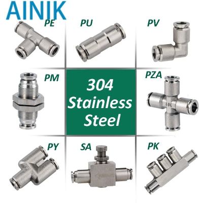 304 Stainless Steel Pneumatic Air Hose Fittings High Quality Metal Quick Release Coupling High Pressure Fitting Pipe Connector Pipe Fittings Accessori