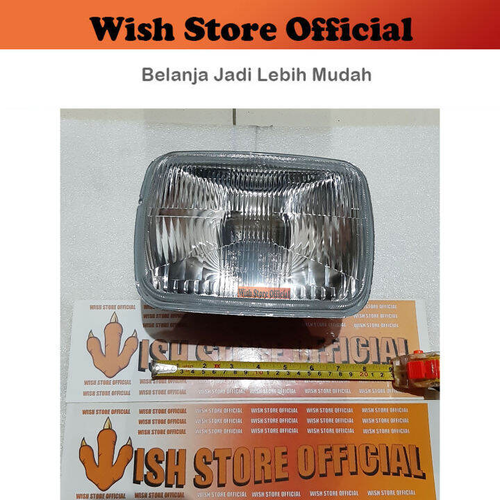 HEADLAMP LAMPU BESAR DEPAN HEAD LAMP UTAMA Universal Kotak Persegi 7" inch Standart Depo Satuan