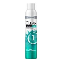 Clear Dry Shampoo Tea Tree 170ml. สเปรย์คุมมันเคลียร์ สกาล์ป แคร์ ทีทรี &amp; มิ้นท์ คูลลิ่ง 170 มล. (green)