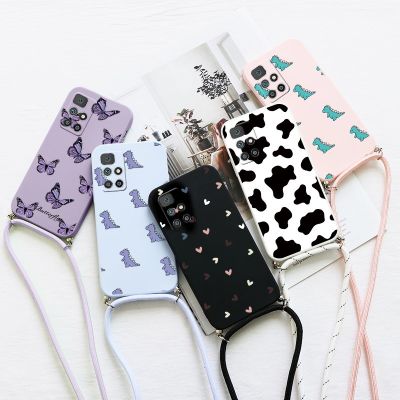 「Enjoy electronic」 For Redmi 10 Phone Cases Crossbody Lanyards Fundas Bag On For Xiaomi Redmi 10 Prime Soft Redmi10 Back Cover Cord Necklace Bumper