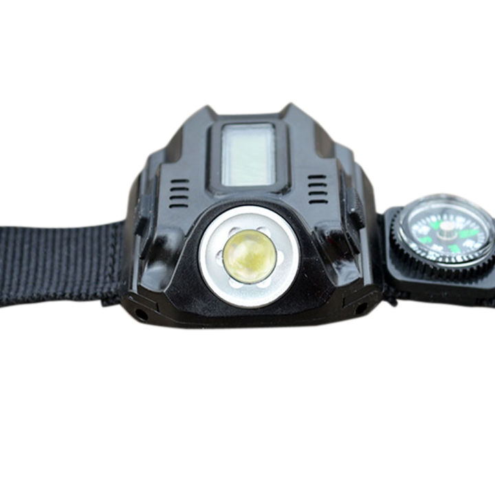 led-นาฬิกาข้อมือไฟฉายไฟฉายแสง-usb-ชาร์จข้อมือรุ่นไฟฉายกันน้ำสำหรับตั้งแคมป์เดินป่ากีฬา