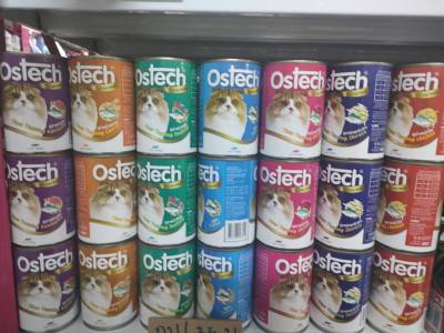 🐶🌸42Pets🌸�Ostech อาหารแมวกระป๋อง อาหารกระป๋องแมวออสเทค Ostech 400กรัม