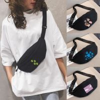 2023 Canvas Mini Waist Bags for Women Belt Pouch Handbags Messenger Shoulder Bag Fashion Footprints Gym Sports Fanny Pack Female Running Belt