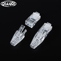 ♦ 50/100pcs Cat6 RJ45 Connector UTP Cable Ethernet Jack 8P8C Network CAT 6 Modular Plugs With RJ45 Caps