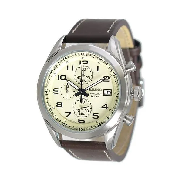 Seiko Chronograph Quartz Brown Leather Strap SSB273P1 SSB273P SSB273 Men's  Watch | Lazada Singapore