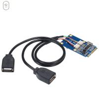 VISIONN Mini PCI-E Mini PCI-E อะแดปเตอร์ USB คู่ PCI อย่างรวดเร็ว PCI USB คู่อะแดปเตอร์ USB แบบด่วนไปยัง USB อะแดปเตอร์อุปกรณ์คอมพิวเตอร์ MPCIe ไปยัง5 Pin MPCIe ไปยังดิสก์ USB แฟลช5อะแด็ปเตอร์ SSD