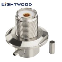 Eightwood 5PCS UHF/SO239 Jack Female Solder RF Coaxial Connector Adapter SO239 Right Angle for RG316 RG174,LMR100 Coaxial Cable