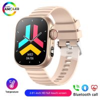 นาฬิกาสุขภาพ New Lighting LED Torch Smart Watch 2.01Inch Full Touch Screen Sports Watch Health Fitness Trackers Bluetooth Call Smartwatch Men Women