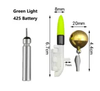 เบ็ดตกปลาอิเล็กทรอนิกส์1เซ็ต,แท่งเรืองแสงพร้อมกระดิ่งแท่งไฟแอลอีดี CR425แบตเตอรี่ลอยน้ำได้กันน้ำสามารถลอกได้ตกปลาร็อค