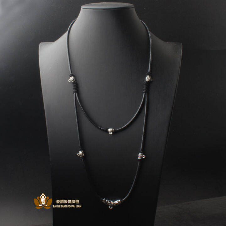 Thailand wax rope leather cord taihe temple Buddha brand chain length