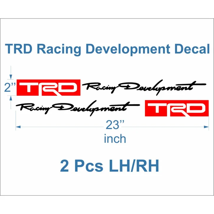 Trd Racing Development Sticker Decals 2pcs Lazada Ph 0415