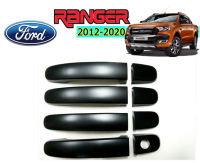 ครอบมือจับประตู/ครอบมือเปิดประตู/ครอบมือจับกันรอย Ford Ranger 2012 2013 2014 2015 2016 2017 2018 2019 2020 รุ่น4ปต (ไม่เว้าปุ่มกด) ดำด้าน