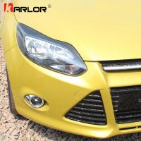 1คู่ Auto Car Hood Light คิ้วคาร์บอนไฟเบอร์สติกเกอร์ตกแต่งรถสติ๊กเกอร์และรูปลอกอุปกรณ์เสริมสำหรับรถยนต์สำหรับ Ford Focus 3 Mk3