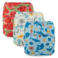 Hook &amp; Loop Pocket Diaper Suede Cloth Inner Waterproof Washable Reusable Baby Diaper 4-16kg Stay Dry