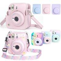 กระเป๋าถือ PU สำหรับ Fujifilm Instax เคสกล้อง Mini12น่ารักกระเป๋าเก็บของใสซิลิโคนสำหรับ Instax Mini 12กระเป๋ากล้อง