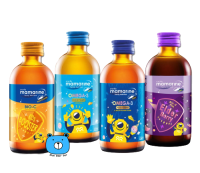 MAMARINE  มามารีน ผลิตภัณฑ์เสริมอาหารแบบน้ำ 120 ml มี3รสให้เลือก ( Bio-C Plus Multivitamin / Bio C Elderberry / Omega 3 Plus Lysine )