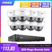 ANNKE 8CH 4K ระบบรักษาความปลอดภัยวิดีโอเครือข่าย POE เอสดีพิเศษ H.265 8MP + NVR พร้อมชุดกล้องวงจรปิด CCTV กล้อง IP ทนต่อสภาพอากาศ8MP 4ชิ้น