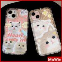 Mowin - เข้ากันได้สำหรับ เคสไอโฟน เคสไอโฟน11 เคส iphone 11เคสใสระลอกน้ำ TPUกันกระแทกนุ่มใสน่ารักการรักษาแมวสัตว์เลี้ยงน่ารักเข้ากันได้กับ iPhone 13 Pro max 12 Pro Max 11 XR XS 7 8Plus