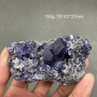 100 Natural Blue Purple Fluorite Cluster ตัวอย่างแร่อัญมณีระดับหินและคริสตัล