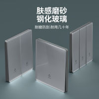 International electrician household 86-type ultra-thin frosted glass panel concealed wall switch socket wholesale five-hole USB