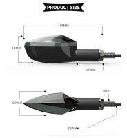 สัญญาณเลี้ยวไฟ LED รถจักรยานยนต์อุปกรณ์ดัดแปลงมอเตอร์ไซค์ LED ไฟเลี้ยวรูปตัววีสำหรับ BMW K100 C1 200 C400X