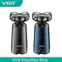 VGR 397เครื่องโกนหนวดสำหรับผู้ชายเครื่องโกนหนวดแบบหมุนห้าหัวมีดโกนอัจฉริยะ IPX5 USB ซักได้สำหรับดูแลส่วนบุคคล V-397