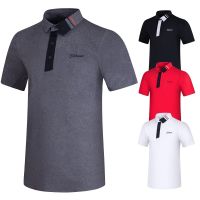 TIT New Style Golf Clothing Men Short-Sleeved t-Shirt Quick-Drying Breathable Stretch Casual Summer Top Stand-Up Collar Jersey T2373gol