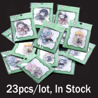 23Pcs Anime Demon Slayer Kimetsu no Yaiba Two-sided Keychain Cute Acrylic Tanjirou Nezuko Key Chain Jewelry Key Chains