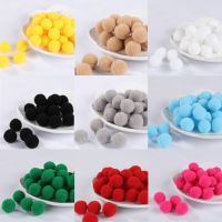 20mm 100Pcs/set Multi-Color Fur Craft DIY Soft Pom Poms Shoes Hats Sewing Accessories Wedding Decoration