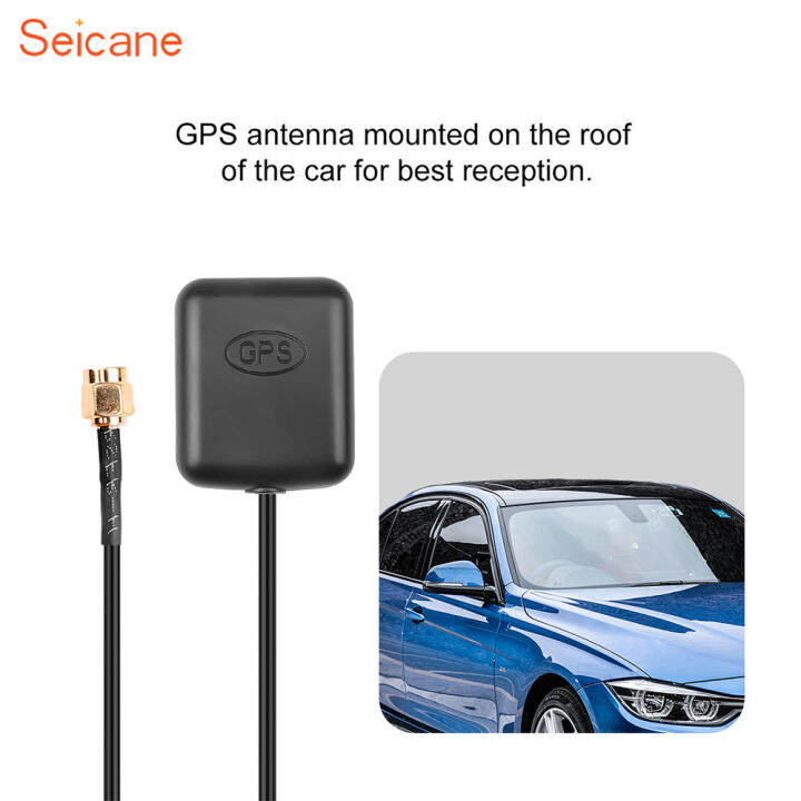 Seicane Antenna GPS Antenna Connector 2M Cable GPS Receiver Auto Aerial