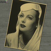 Hedy Lamarr โปสเตอร์ภาพยนตร์และพิมพ์ลายคลาสสิกภาพผู้หญิงเซ็กซี่บนกำแพง A3จิตรกรรมฝาผนังดีไซน์วินเทจผ้าใบวาดภาพบ้าน