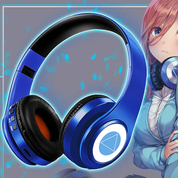 Anime Wireless Headset Like Nakano Miku Foldable Bluetooth 5.0 Earphone ...