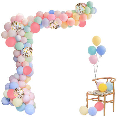 209Pcsset Rainbow Macaron Balloons Arch White Foil Fringe Curtain Baby Shower Birthday Decorations Pas Candy Ballon Garland