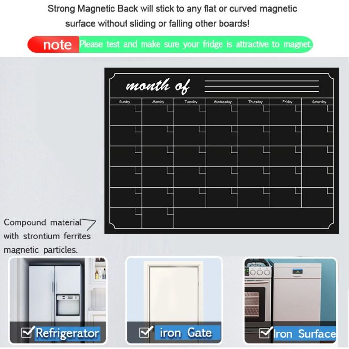a3-size-magnetic-blackboard-fridge-sticker-children-chalkboard-week-month-planner-calendar-dry-erase-board-table-message-board