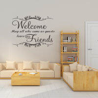 （HOT)AF2727 อุปทานพิเศษข้ามพรมแดน welcome friend สติ๊กเกอร์ติดผนัง สติ๊กเกอร์ติดผนังตกแต่งห้องนอนห้องรับแขก