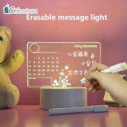 Chinatera Đèn LED Bảng Ghi Nhớ Ghi Chú Tự Làm Bằng Acrylic Đèn Ban Đêm